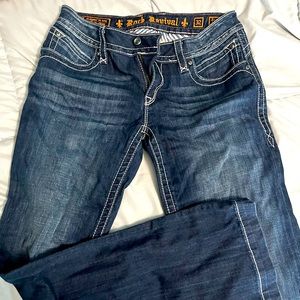 Lightly worn rock revival womens jeans